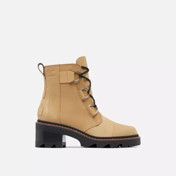 Sorel - Women’s Joan Now Lace Boot Caribou Buff Black - size 8.5 - Picture 3 of 10